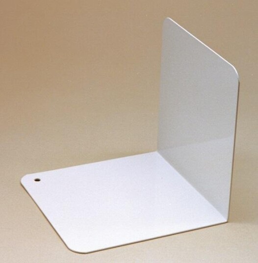 Bünger Bookends angled metal 12,5cm white