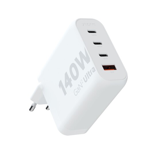 Xtorm 140W GaN2 Ultra USB-vegglader med 3xUSB-C Hvit