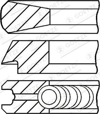Stempelringsett GOETZE ENGINE 08-431100-00