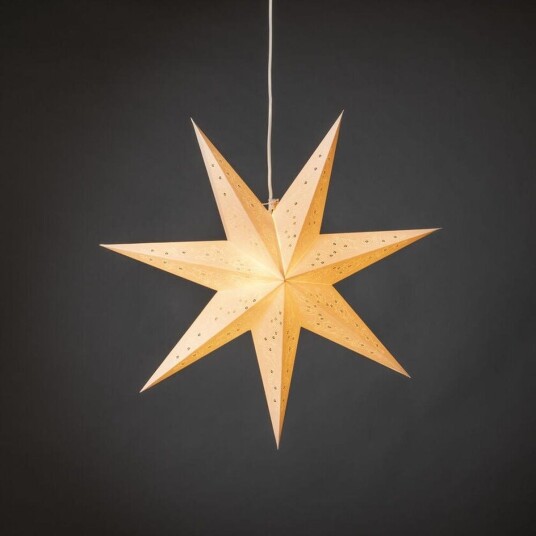 Mønstret adventsstjerne i papir – 60 cm – Hvit - Hvit Mønstret adventsstjerne i papir – 60 cm – Hvit - Hvit