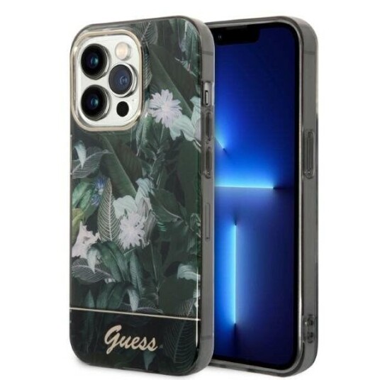Guess Hardt Etui til iPhone 14 Pro 6,1" Grønn Jungle Collection