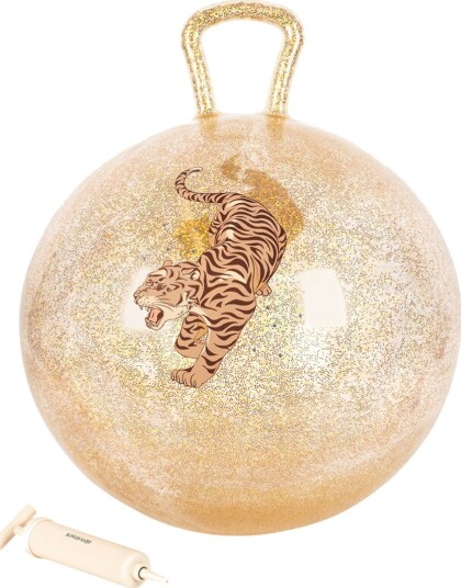 Konges Sløjd Hoppeball M. Håndtak - 50 cm - Tiger M. Glitter Konges Sløjd Hoppeball M. Håndtak - 50 cm - Tiger M. Glitter
