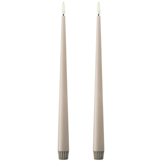 Ester & Erik Led Stearinlys 2 pk 30 cm Linen Grey