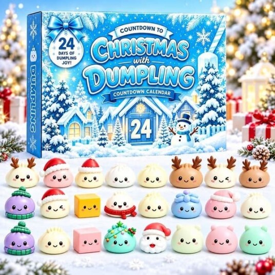 Jule squishy adventskalender 2026 24 dager med overraskelser squishy leketøysboks julegave til barn Black ice