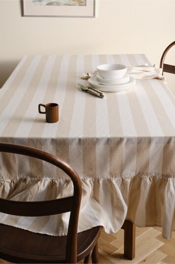 Jotex Duk Beige/hvit ISLA 221233602250
