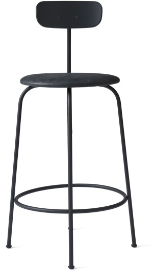 Audo Copenhagen - Afteroom Counter Chair Black Leather Barstoler Svart Mdf/tekstilmateriale