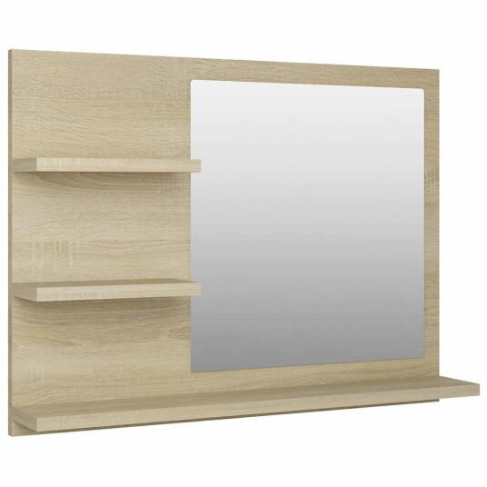 vidaXL Baderomsspeil sonoma eik 60x10,5x45 cm sponplate