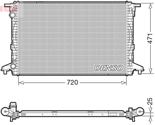 Radiator DENSO DRM02043 Radiator DENSO DRM02043