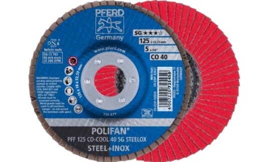 Pferd Lamellskive PFF 125 Co Cool K40 SG Steelox 125mm 12200 rpm 10 stk