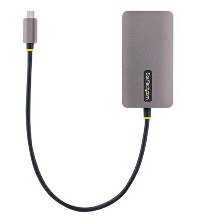 StarTech.com USB C Video Adapter USB C to HDMI DVI VGA Adapter Up to 4K 60Hz Aluminum Multiport Video Display Adapter