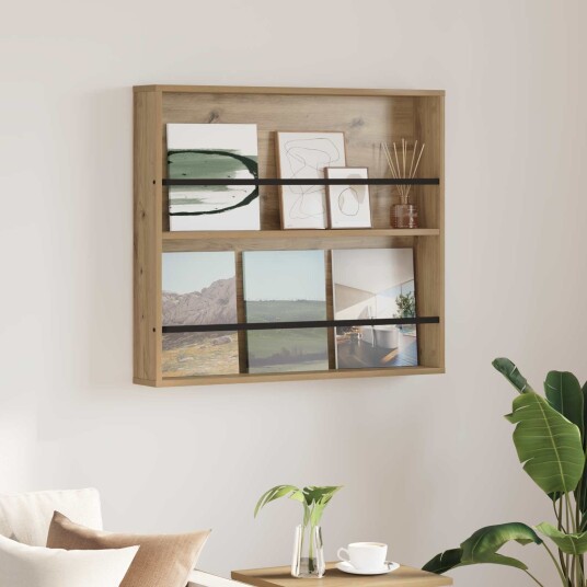 vidaXL Magasinreol Artisan Eik 80 x 12 x 70 cm Konstruert tre