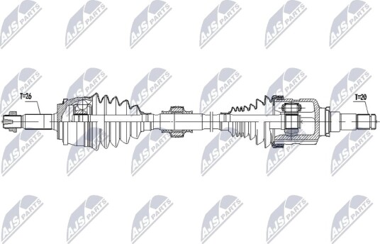 NTY NPW TY 249 Drivaksel