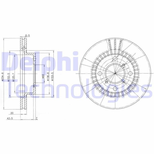 Bremseskive DELPHI BG3160