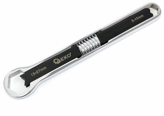 Geko G15028 Skiftenøkkel Dobbelt, 5-27 mm (CrV Stål) Geko G15028 Skiftenøkkel Dobbelt, 5-27 mm (CrV Stål)