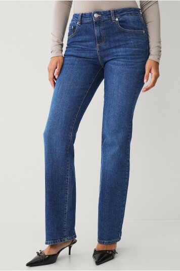 Ellos Collection Utsvungne stretchjeans med lav midje Blå