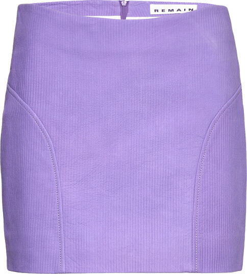 REMAIN Birger Christensen | Corduroy Leather Mini Skirt | 42