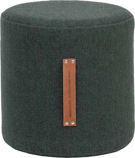 Design House Fields Pouffe Dark Green Puffer Lena Bergström Grønn Lær/ull