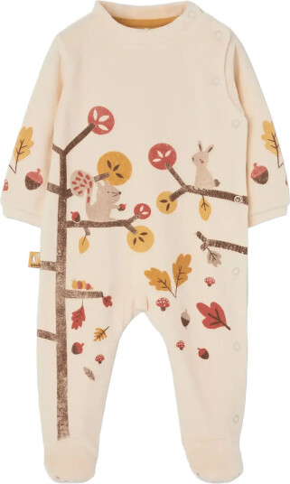 Boboli Velour Play Suit For Baby Bci Cream 62