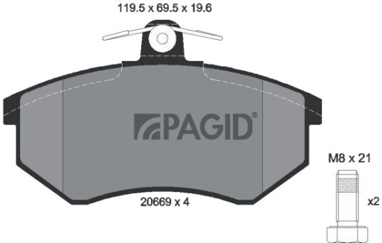 PAGID T5021N Bremseklosser PAGID T5021N Bremseklosser