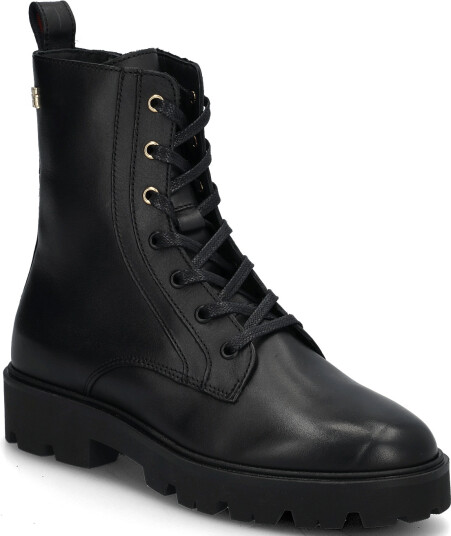 Tommy Hilfiger Th Stud Leather Lace-Up Boot - Black - 39