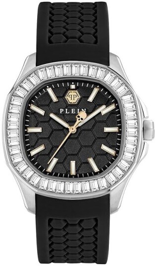 Philipp Plein Dameklokke PWTAA0824 Spectre Sort/Gummi Ø37 mm Philipp Plein Dameklokke PWTAA0824 Spectre Sort/Gummi Ø37 mm