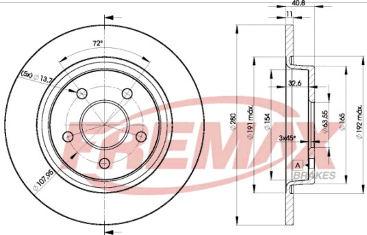 Bremseskive FREMAX BD-3962