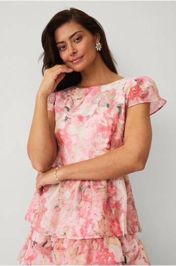 Ellos Collection   Bluse med peplum   Rosa