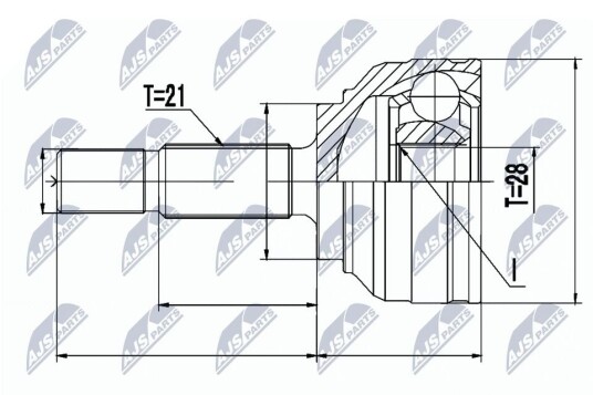 Nty Drivknute drivaksel NTY NPZ RE 054