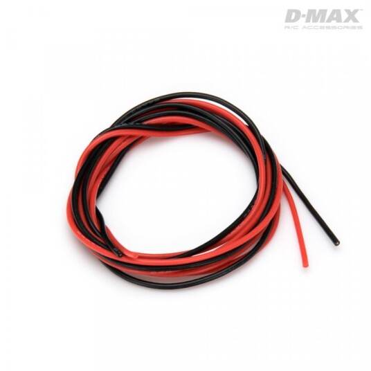 Dynomax 9230 Wire Red & Black 24AWG D0.5/1.6mm x 1m