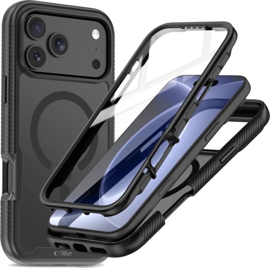 Tech-Protect Defense MagSafe-etui til iPhone 17 Pro / 18 Pro – matt svart