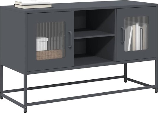 TV benk antrasitt 100,5x39x60,5 cm stål