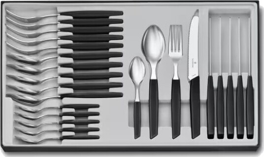Victorinox Swiss Modern Bestikksett 24 Deler Svart Victorinox Swiss Modern Bestikksett 24 Deler Svart