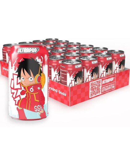 24 stk Luffy Lemon & Strawberry Soda Brus med Sitron og Jordbærsmak Helt Brett 24x330 ml Polen 24 stk Luffy Lemon & Strawberry Soda Brus med Sitron og Jordbærsmak Helt Brett 24x330 ml Polen