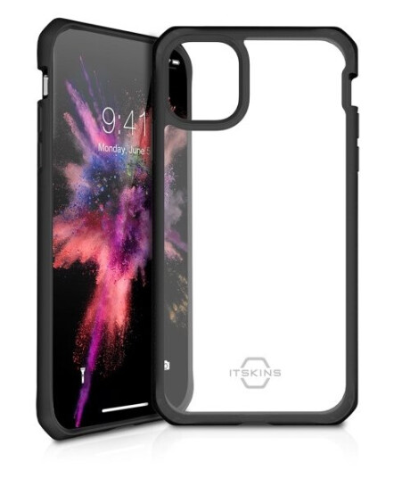 Itskins Hybrid Solid Cover Til Iphone 11 Pro / Xs / X®. Sort Og Gennemsigtig