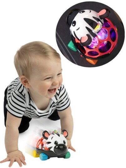 Baby Einstein Zen Oball lekebil med lyd og lys zebra Baby Einstein Zen Oball lekebil med lyd og lys zebra