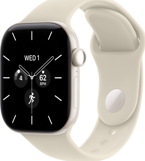 Apple Watch Series 12 42mm CEL (perlehvit keramikk/sand Sport Band) S/M