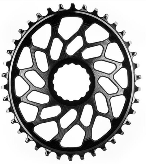 Absolute Black Singlespeed Drev 44T Oval Direkte Montering Sort