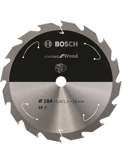 Bosch 184mm Standard Sirkelsagblad for Tre med 16 Tenner
