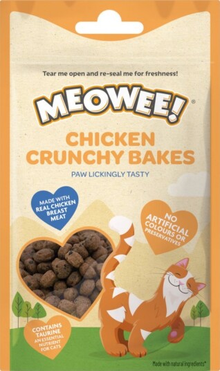 Meowee! Meowee! Meowee Crunchy Bakes Kylling 3 X 40 G