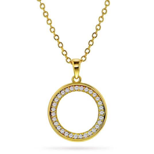 Pan Jewelry Austin smykke i 925 forgylt sølv med zirkonia Pan Jewelry Austin smykke i 925 forgylt sølv med zirkonia