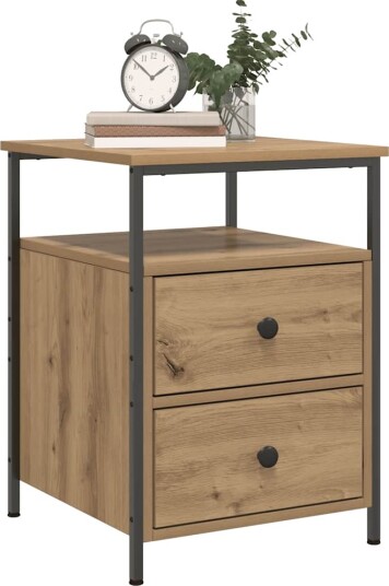  Nattbord 2 stk artisan eik 44x45x60 cm konstruert tre