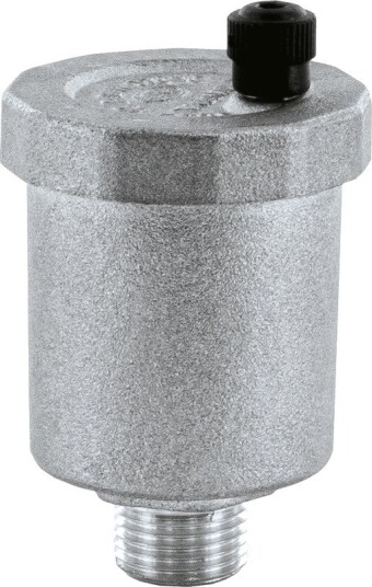 1/2" luftutløp rett forniklet 10 bar