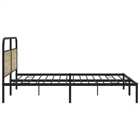 Sengeramme i metall uten madrass sonoma eik 193x203 cm 8721158549181
