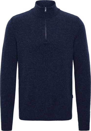 Blend Bhbranko Halfzipp Knit Noos   Navy   S