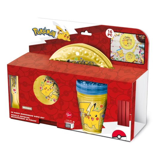 Pokémon Party Kit 16 Deler - Festutstyr for Barn Pokémon Party Kit 16 Deler - Festutstyr for Barn