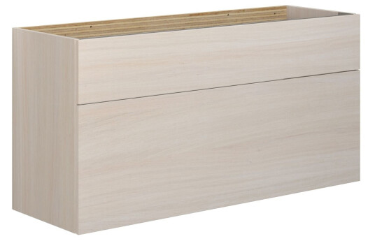 Dansani Calidris Glatt Servantskap 2 Skuff D40cm - Ekstra høy Underskuff Hvit eik / 120cm DA-C14-1075