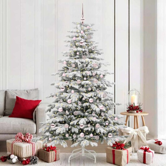 Kunstig sammensatt juletre Hvit 210 cm PE og PVC