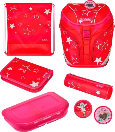 Herlitz SoftLight Plus Skolesekk Med Tilbehør 16 Liter Stars & Stripes Herlitz SoftLight Plus Skolesekk Med Tilbehør 16 Liter Stars & Stripes
