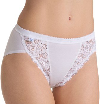 Sloggi Truser Chic Tai Brief Hvit bomull 36 Dame Sloggi Truser Chic Tai Brief Hvit bomull 36 Dame