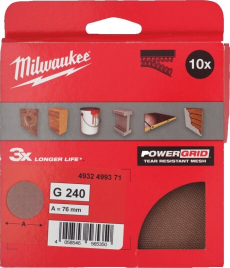 Milwaukee Slipesett Pg 76 Mm Hl G240 /10 Stk.